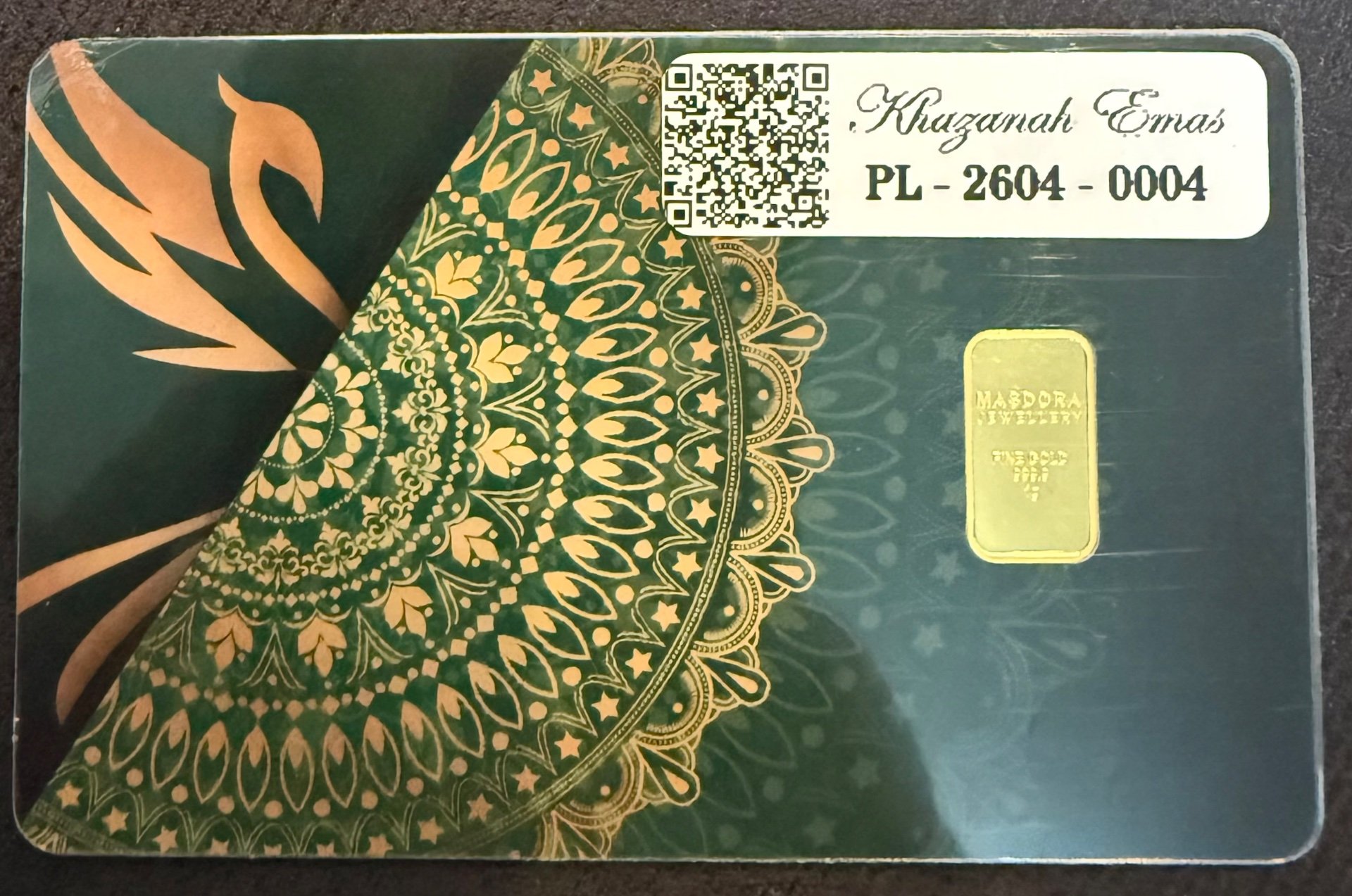 Gold Bar with Certificate (999.9)
