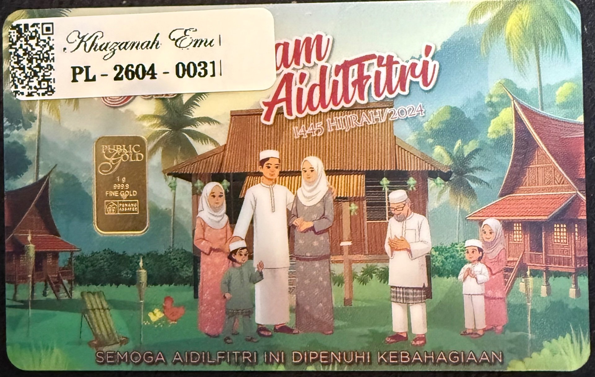 Gold Bar with Certificate (999.9)