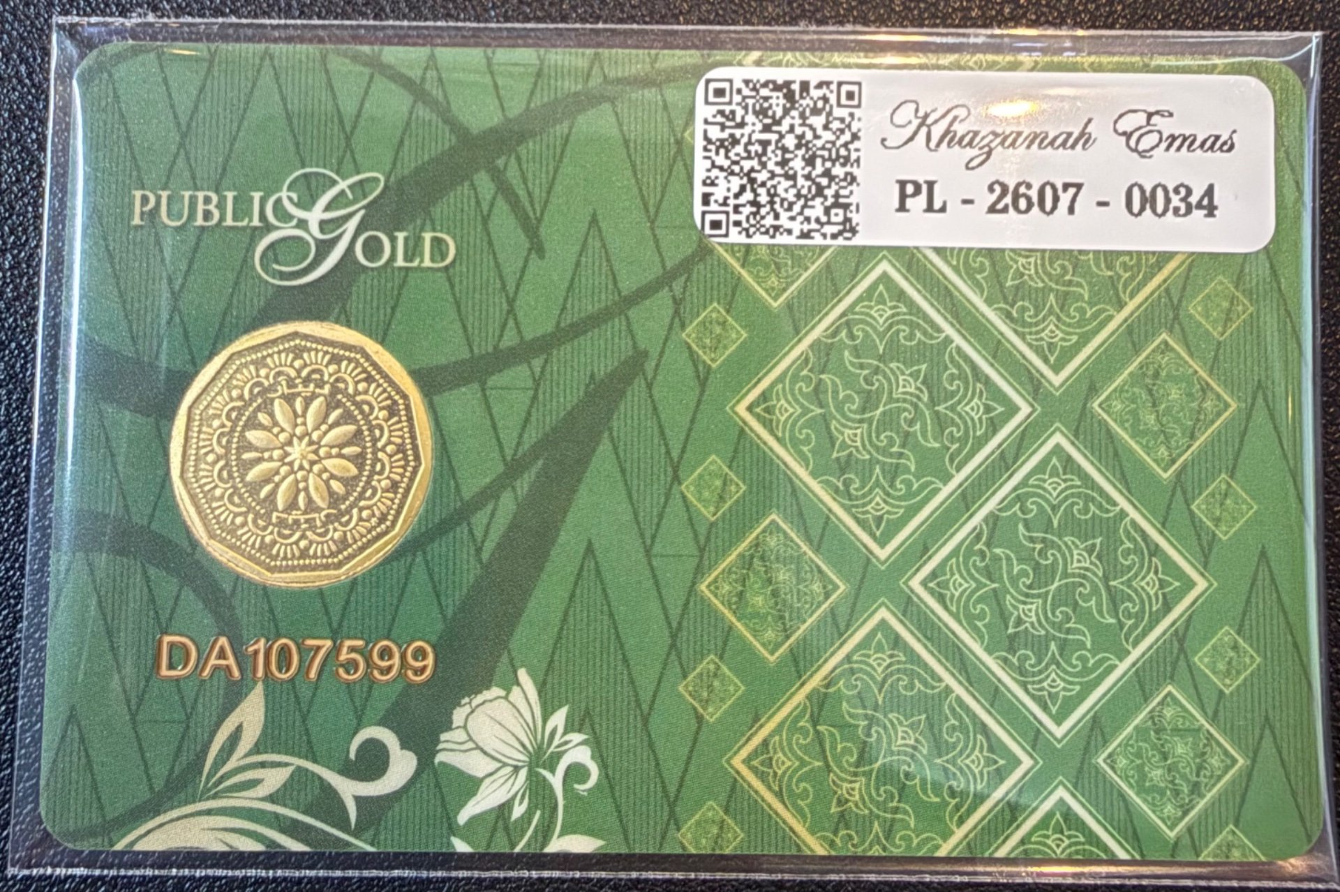 Gold Bar with Certificate (999.9)