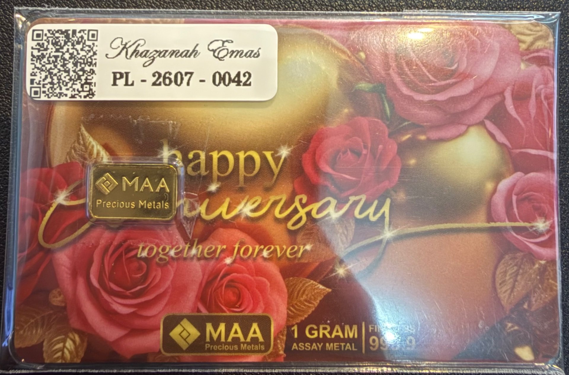 Gold Bar with Certificate (999.9)