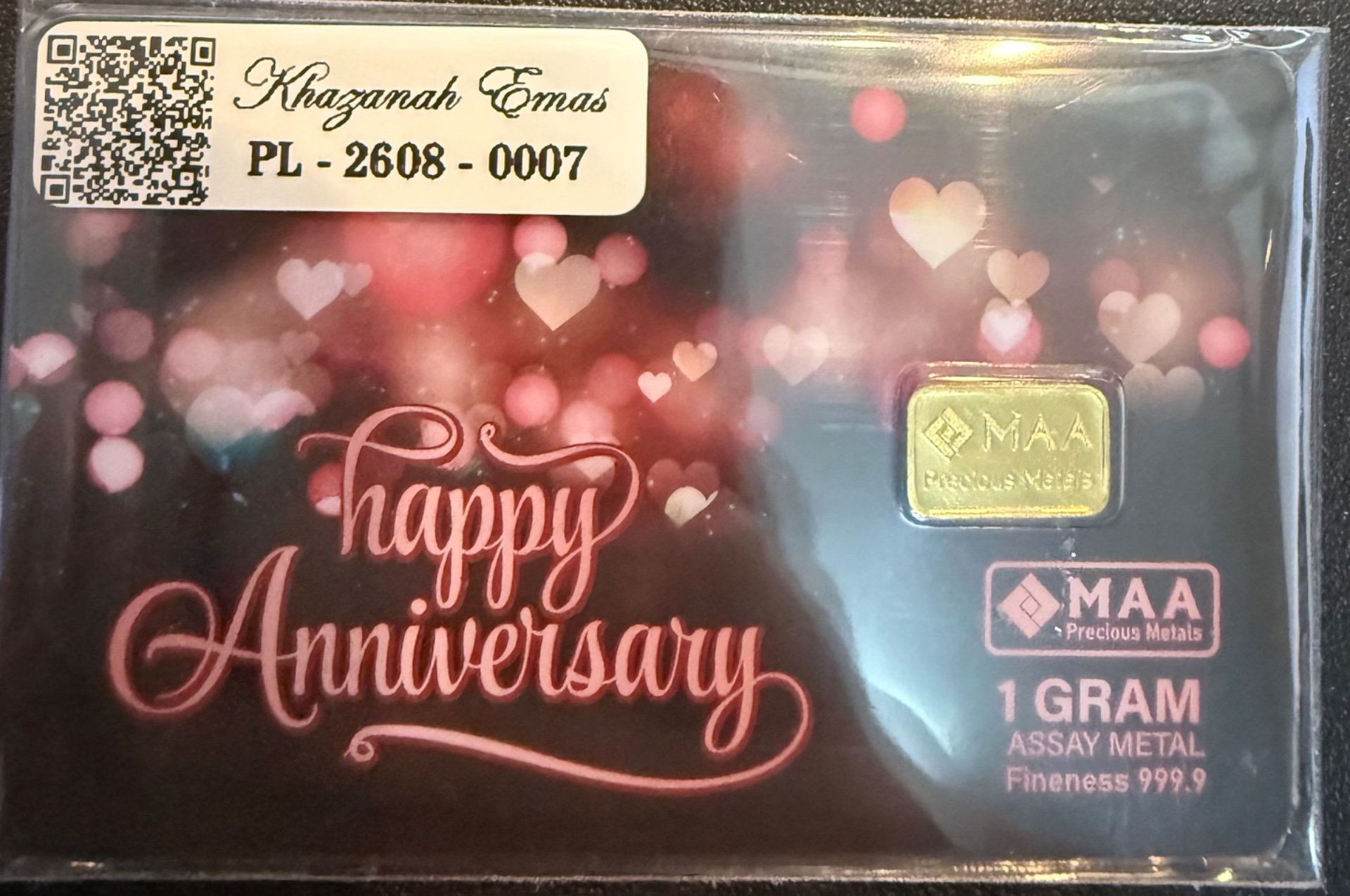 Gold Bar with Certificate (999.9)