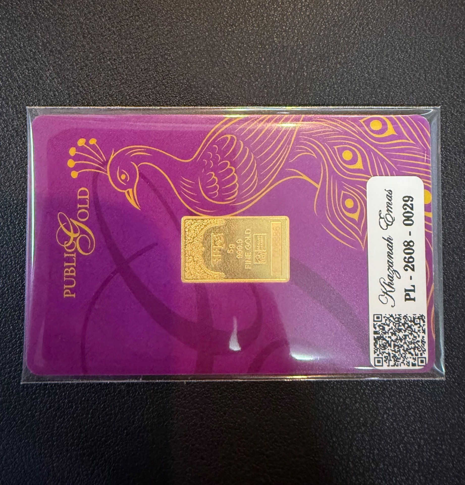 Gold Bar with Certificate (999.9)