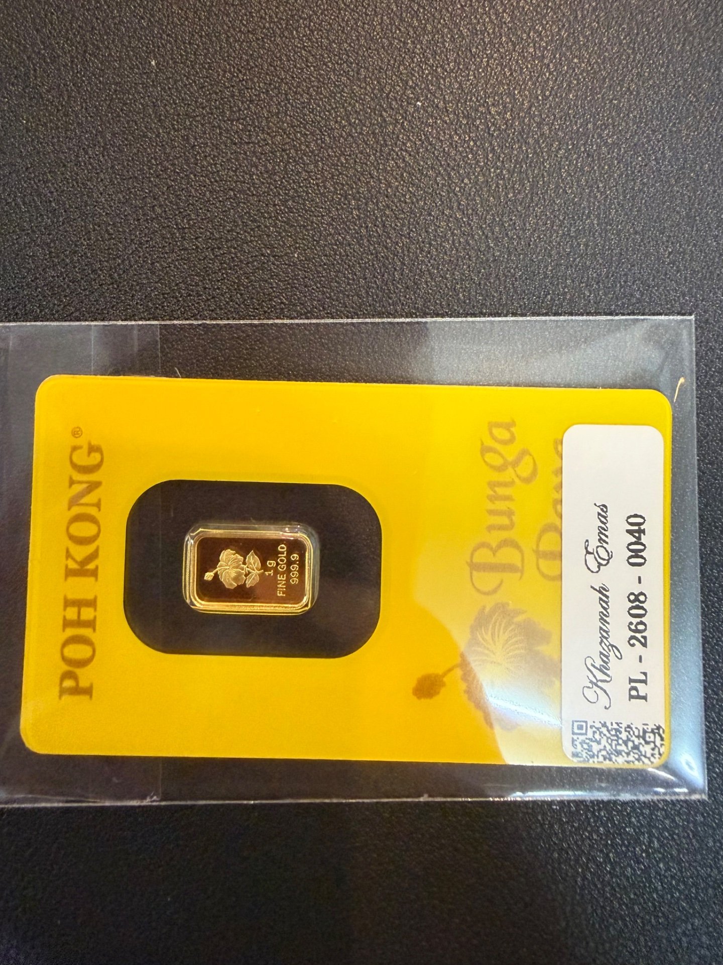 Gold Bar with Certificate (999.9)