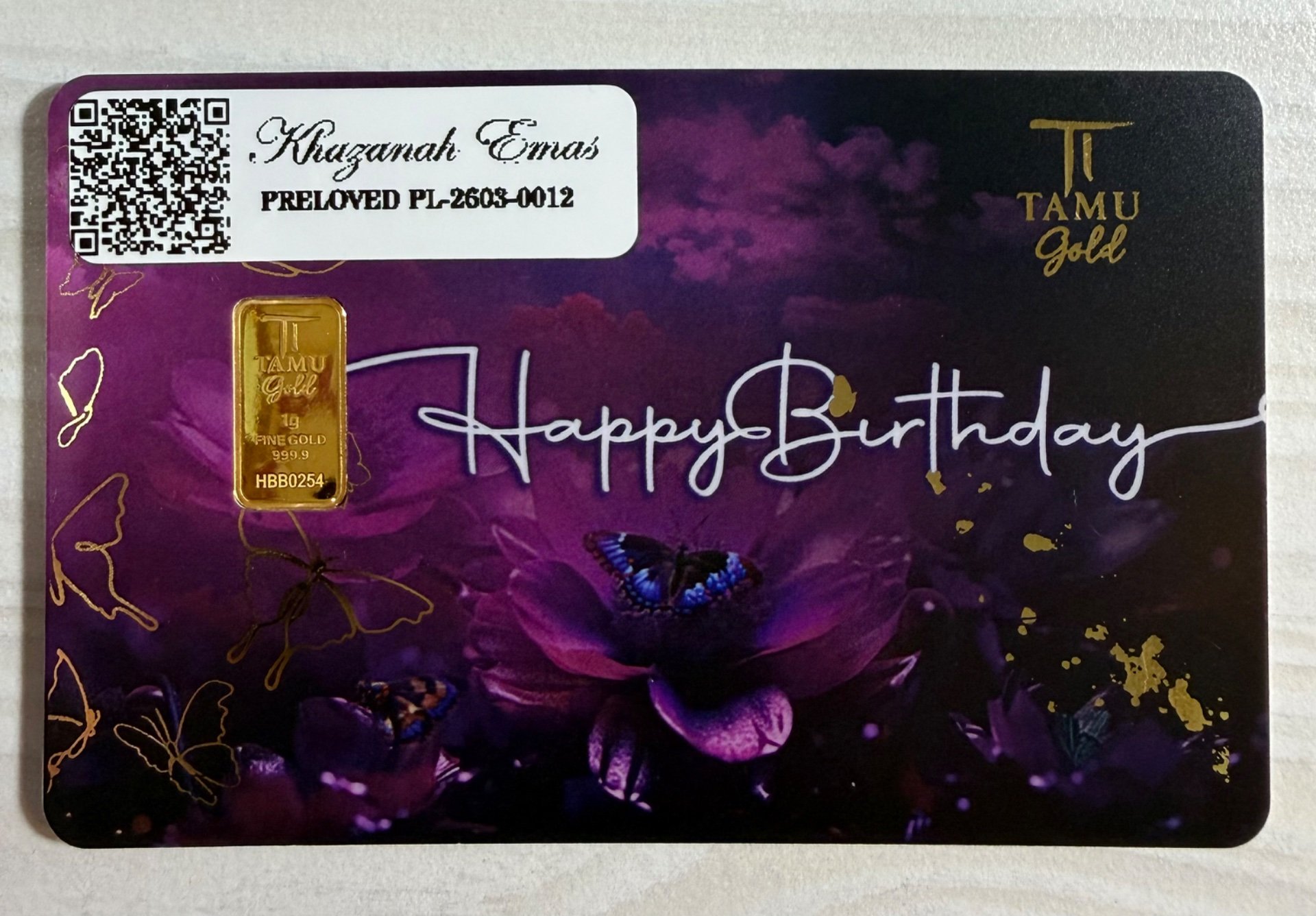 Gold Bar with Certificate (999.9)