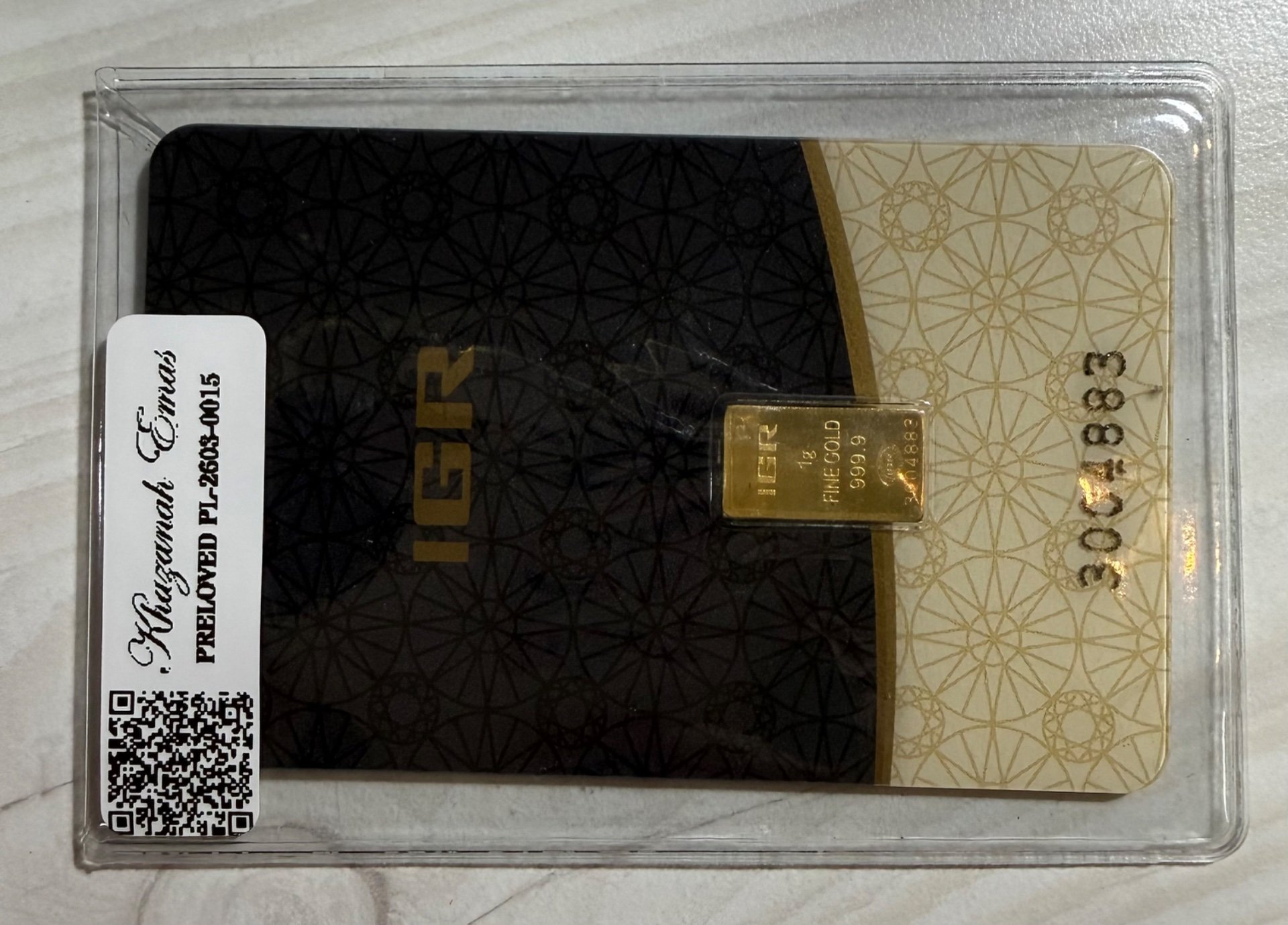 Gold Bar with Certificate (999.9)