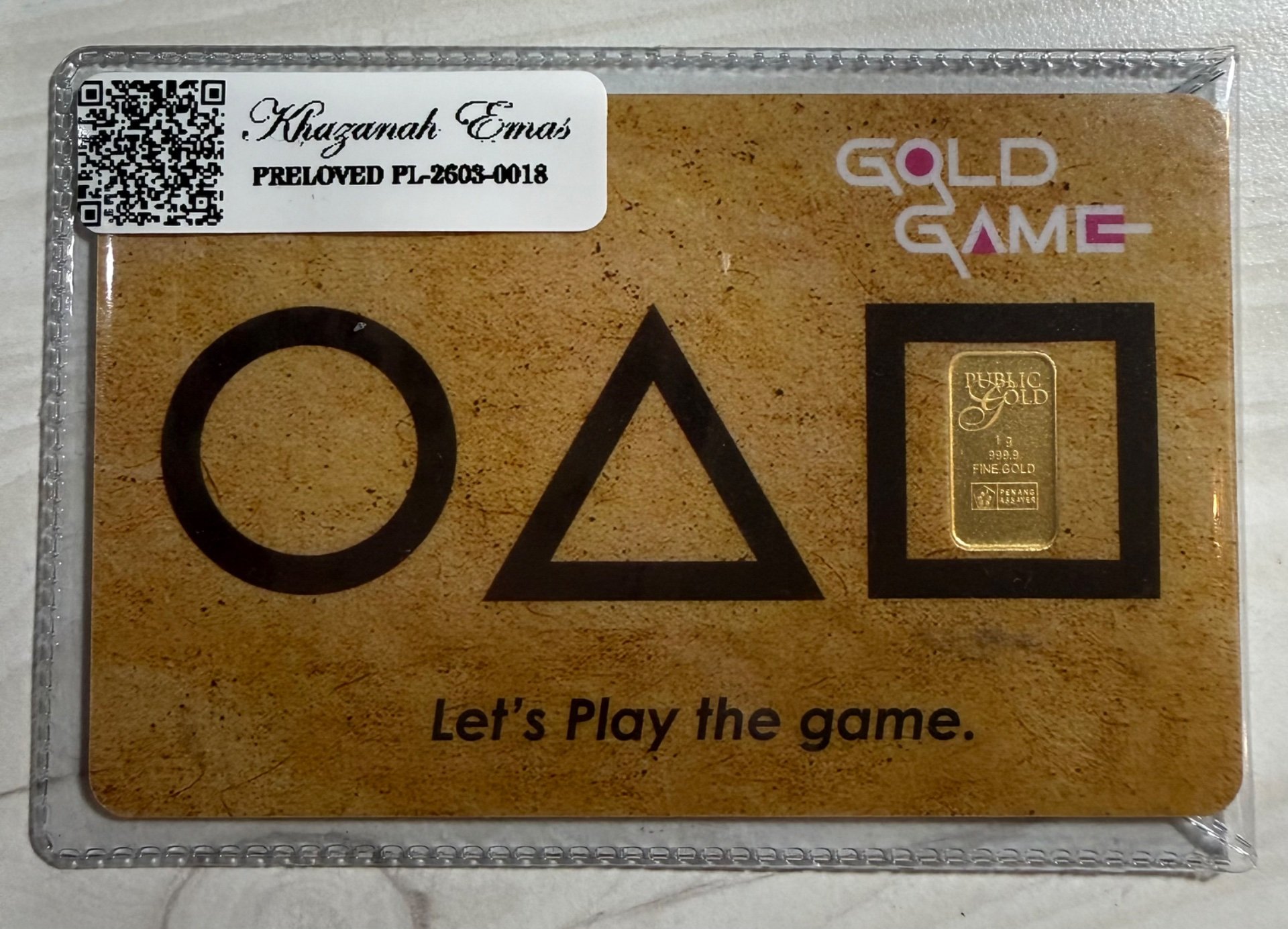 Gold Bar with Certificate (999.9)