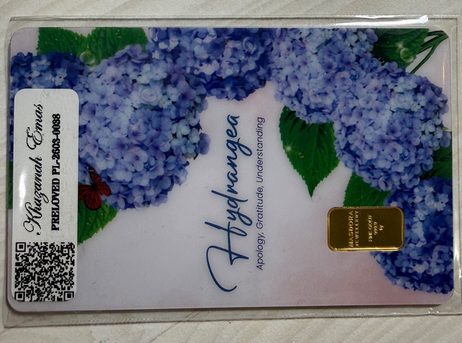 Gold Bar with Certificate (999.9)