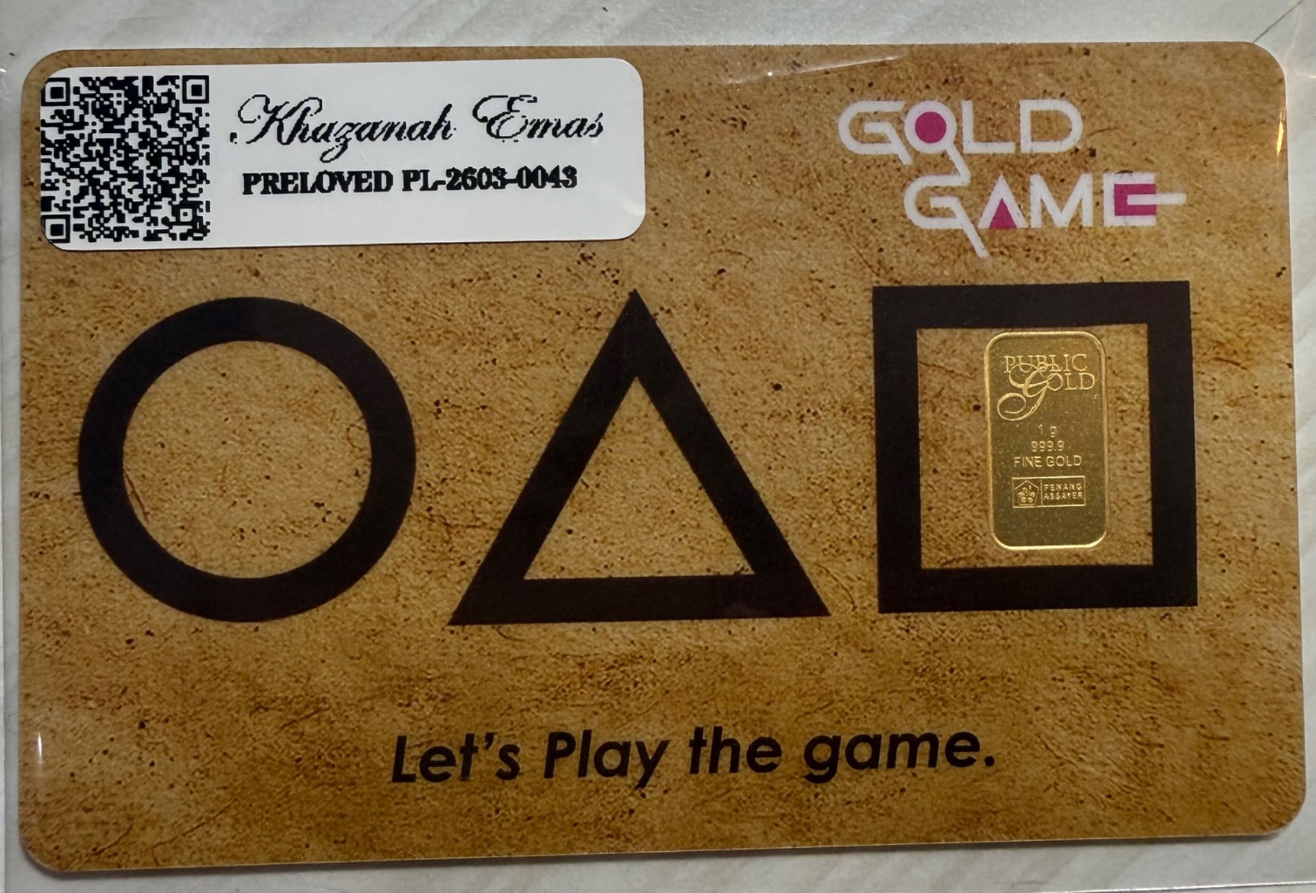 Gold Bar with Certificate (999.9)