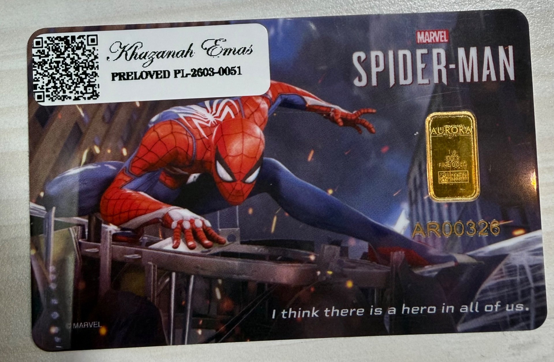 Gold Bar with Certificate (999.9)