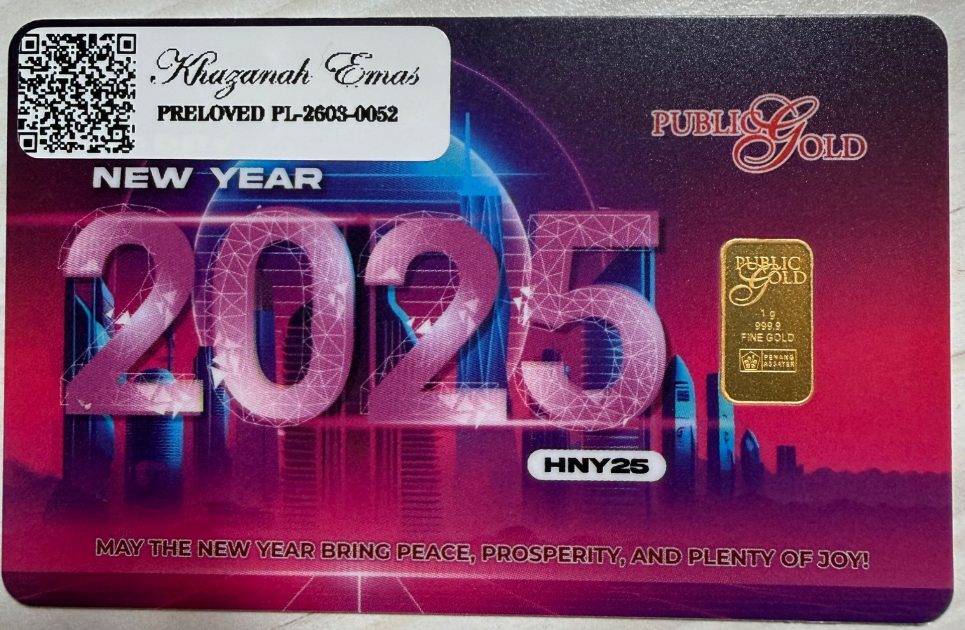 Gold Bar with Certificate (999.9)