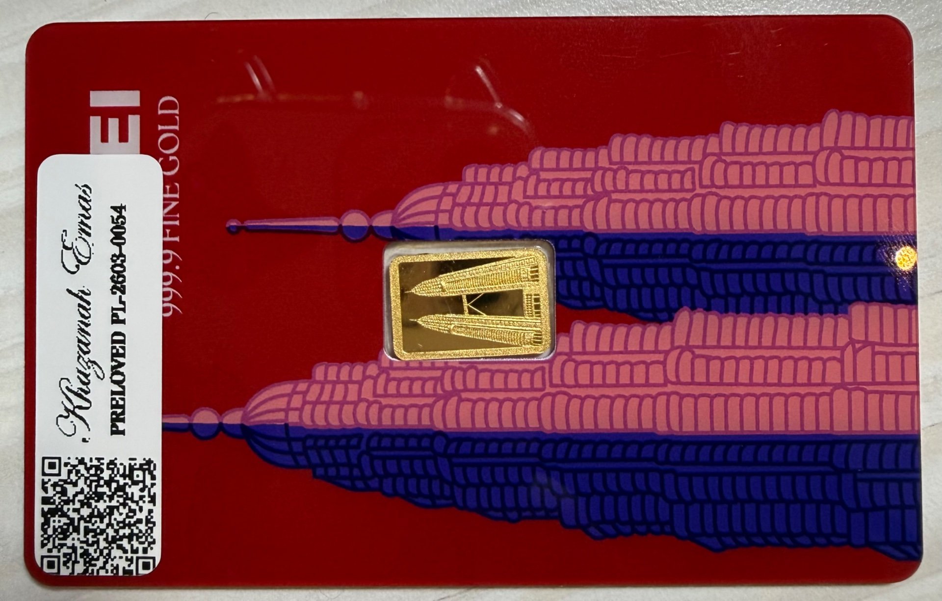 Gold Bar with Certificate (999.9)